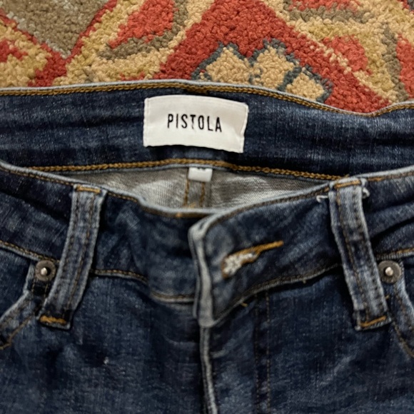 Pistola Blue Skinny Jeans with Distressed Knees - Picture 3 of 4